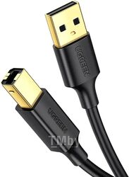 Кабель UGREEN USB 2.0 AM to BM Print Cable 1m US135 (Black) 20846