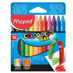 Мелки восковые 12 шт. "Wax Crayons" треуг., ассорти Maped 861011