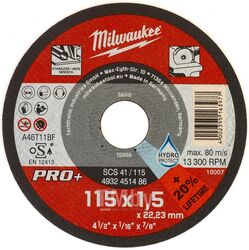 Отрезной диск MILWAUKEE SCS 41/115х1,5 PRO+ 1шт (заказ кратно 50шт) 4932451486