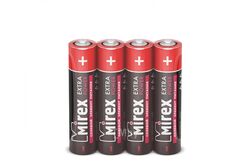 Батарейка солевая Mirex R03 AAA цинковая в пленке 4 шт.