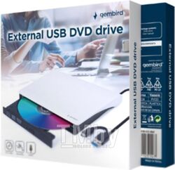 Привод DVD+/-RW внешний Black/White USB 3.0 Gembird DVD-USB-03-BW