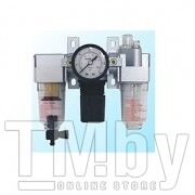 Блок подготовки воздуха mini 1/4" (регулятор давления с нижним расположением+фильтр+маслодобавитель) 0-10 bar Forsage F-GCS200-08