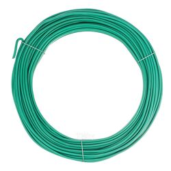 Проволока для подвязки,стальная в ПВХ (зелёный) 25 м , внутр. 1,6 мм / внеш. 3,0 мм СИБРТЕХ 64380