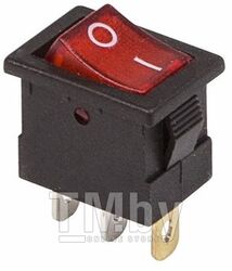 Выключатель клавишный 12V 15А (3с) ON-OFF красный с подсветкой Mini (RWB-206-1, SC-768) REXANT