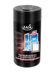 Салфетки влажные для домашних зеркал и окон ZALA 100шт ZL55200