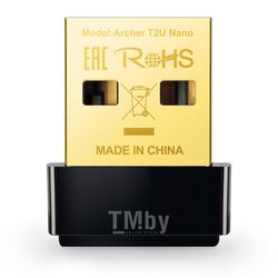 Беспроводной адаптер TP-Link Archer T2U Nano USB 2.0, 802.11n, до 433Mbps Black