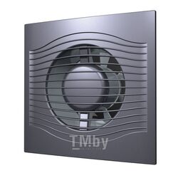 Вентилятор ЭРА 160х160мм, диам.100мм, ш/п, обр.клапан, СЕРЫЙ МЕТАЛИК SLIM4C-gray-metal