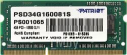 Оперативная память DDR3 Patriot PSD34G160081S