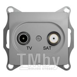 Розетка TV-SAT Glossa одиночная 1dB, алюминий Schneider Electric GSL000397