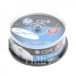 Оптический диск CD-R 700Mb HP 52x CakeBox 25 шт 69311