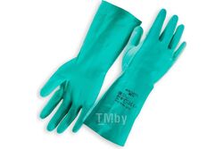 Защитные промышленные перчатки из нитрила (12пар). Зеленые, размер S JETA PRO JN711/S