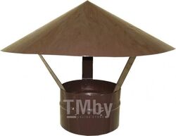 Зонт крышный для круглых воздуховодов d100мм, коричневый, ERA 100RUG КОР