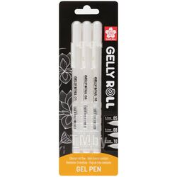 Ручка гелевая "Gelly Basic" белый набор, 3шт., блист Sakura BLXPGB3A