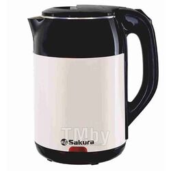 Чайник электр (1.8) черн/бел SAKURA SA-2168BW
