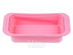 Форма для выпечки, силиконовая, прямоугольная, 25х13.5х5 см, розовая, PERFECTO LINEA