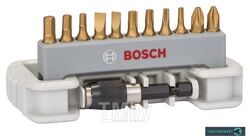 Набор из 11 насадок-бит PH PZ T S HEX 25мм+держатель универсальный 2.608.522.128 BOSCH