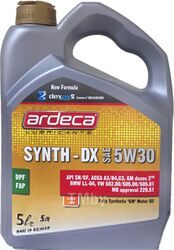 Моторное масло Ardeca Synth-DX 5W30 / P01155-ARD005 (5л)