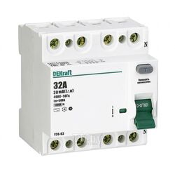 Выключатель дифференциального тока Dekraft 4P 16А 30мА тип AC УЗО-03 6кА Schneider Electric 14077DEK