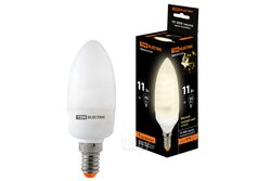 Лампа энергосберегающая КЛЛ-С-11 Вт-2700 К–Е14 TDM (mini) SQ0323-0134