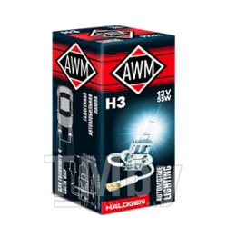 Лампа галогенная AWM H3 12V 55 W (PK22S)