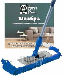 Набор для влажной уборки с ведром с механизмом отжатия и 2 насадками ПВА Happy Panda HP-MB04