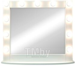 Зеркало Континент Гримерное 11 ламп 80х70 (белый)