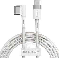 Кабель Baseus Zinc Magnetic Series iP Laptop Charging Cable Type-C to L-shaped Port 60W 2m White (CATXC-W02)