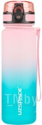 Бутылка для воды UZSpace Pink/Cyan 700C / 3026 (500мл, розовый/синий)