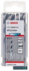 Сверло спиральное Bosch HSS PointTeQ 5,2мм DIN 338 (135 град.) по металлу (10 шт.) 2.608.577.220 BOSCH