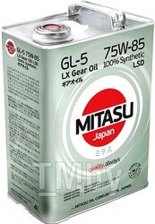 Трансмиссионное масло MITASU 75W85 LSD 4L LX GEAR OIL GL-5 API GL-5 LS type 100% Synthetic MJ4154