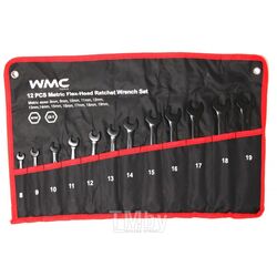 Набор ключей комбинированных 12пр.(8-19мм)на полотне WMC TOOLS 3012WMC