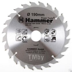 Диск пильный Hammer Flex 205-111 CSB WD 190ммx24x30/20/16мм по дереву 30661