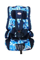 Автокресло детское (9-36кг) Blue Mix, 5-точечных ремней безопасности, 3 положения ремней безопасности по росту ребенка. Трансформируется в бустер AUTOLUXE AUSQ308-BM