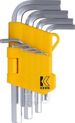 Ключи шестигранные KERN 1,5-10мм короткие CrV (набор/9шт) KE147609