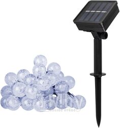 Светильник садовый на солнечной батарее SLR-G05-30W ФАZА (гирлянда, шарики, хол. бел.)