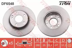 Тормозной диск MB A-CLASS 2012-, B-CLASS 2011- TRW DF6548