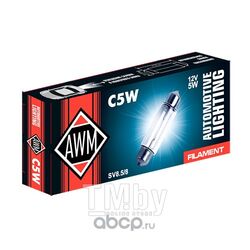 Лампа накаливания AWM C5W 12V 5W (SV8.5 8)