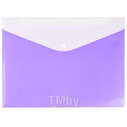 Папка-конверт на кнопке А4 Ice фиолетовая с дополнительным карманом Darvish DV-0377IE-PR