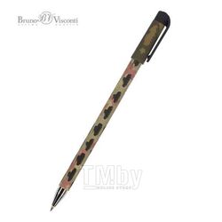 Ручка шариковая "HappyWrite. Военный паттерн. Танки", 0,5мм, синяя Bruno Visconti 20-0215/29