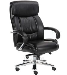 Кресло офисное BRABIX PREMIUM Direct EX-580, хром, рециклированная кожа, черное, 531824