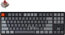 Беспроводная клавиатура Keychron K8 Grey, RGB, Hot-Swap, Alum Frame, Gateron G pro Red Switch (K8-J1-RU)