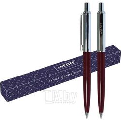 Ручка автоматическая d=1 мм, красный металлический корпус, хромир. элементы, в индивид. упаковке deVente 5070607