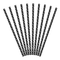 Трубочки бум, 19,5 см (10 шт), черные PartyDeco SPP2-010