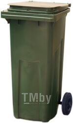 Контейнер для мусора Эдванс 120л, с крышкой (пластик, зеленый)