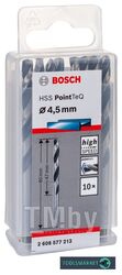 Сверло спиральное Bosch HSS PointTeQ 4.5 мм DIN 338 (135 град.) по металлу (10 шт.) 2.608.577.213 BOSCH