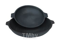 Сковорода-жаровня чугунная ф 27,5х5,6 см, Легмаш (используется как отдельно, так и как крышка для казана 4л) (ЛЕГМАШ)