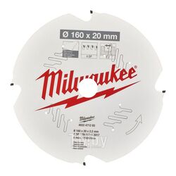Пильный диск для циркулярной пилы по фиброцементу MILWAUKEE 160x20x2,2x4 4932471293