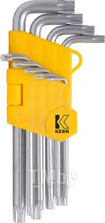 Ключи KERN Torx T10-T50 длинные CrV (набор/9шт) KE147548