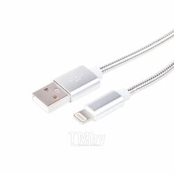 USB-Lightning кабель для iPhone/metall/steel color/1m/REXANT