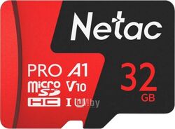MicroSDXC 32GB Class 10 UHS-I Netac P500 Extreme Pro с адаптером